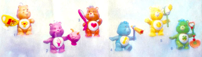 care bear flocked figures