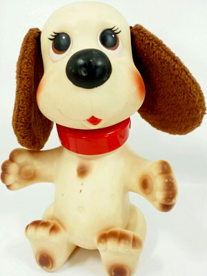 VINTAGE 1982 RUB-A-DUB DOGGIE BATH TOY FROM IDEAL CBS INC. NO. B-102 PUPPY  DOG