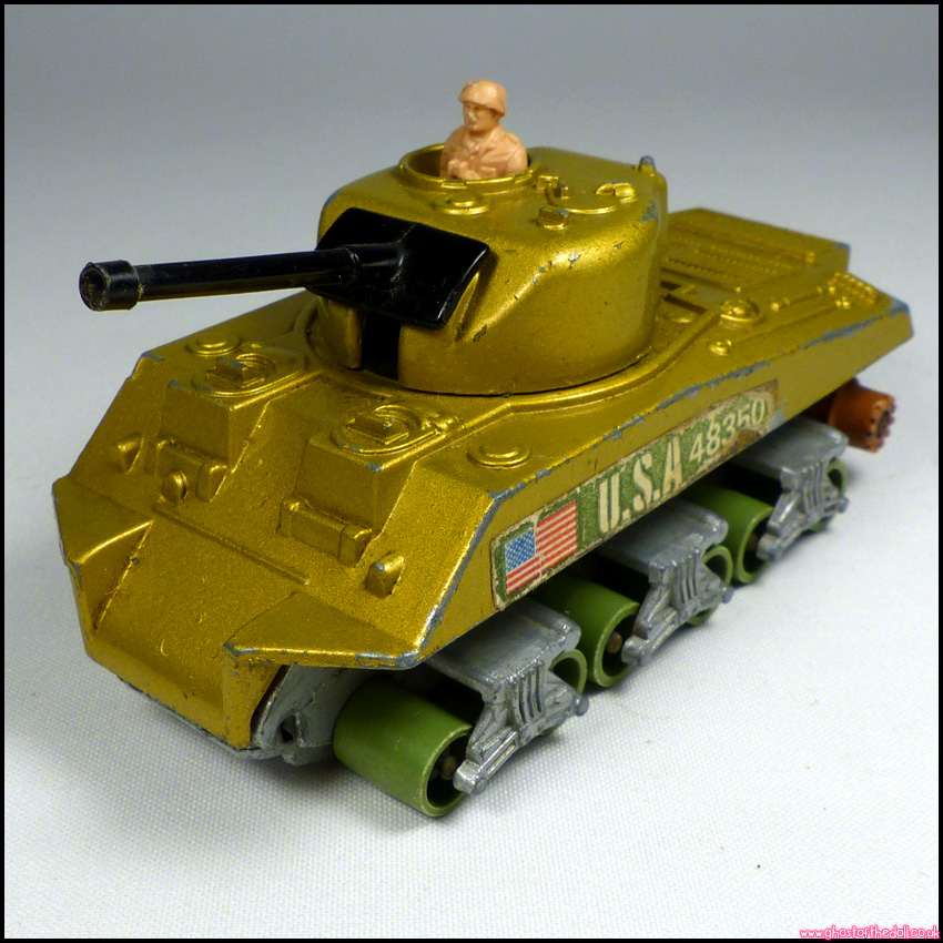 Matchbox BATTLE KINGS K-101 Sherman 48350 USA TANK Vintage Diecast (Lesney 1974)