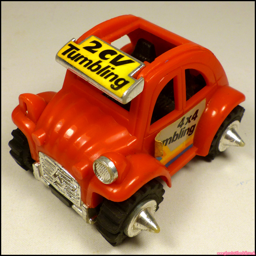 2CV TUMBLING 4x4 Vintage Red CITREON Car (Supertoys Hong Kong 1982)