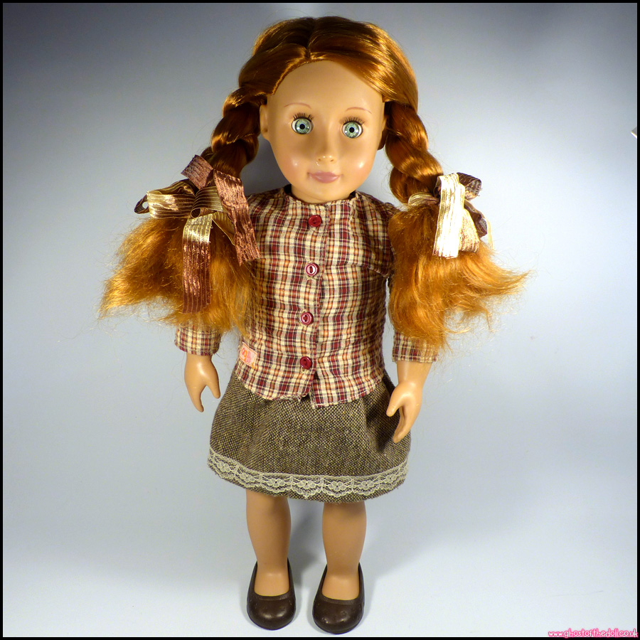 OUR GENERATION Doll APRIL Shoes Ginger Hair Green Eyes CLOTHES Shirt Skirt Shoes