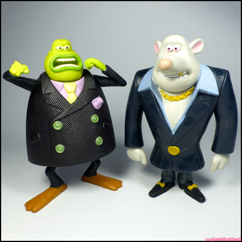 FLUSHED AWAY 2x Figures TOAD Whitey RAT 5" Bundle (McDonalds 2006)