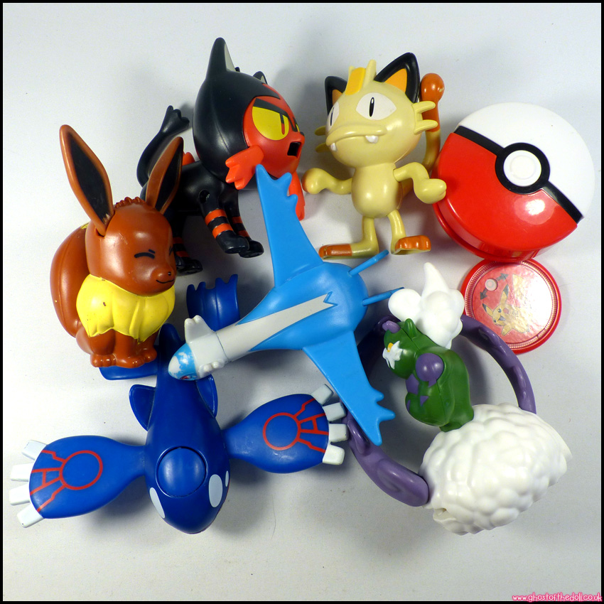 POKEMON Bundle EEVEE Litten MEOWTH Pokeball 7x Figures (McDonalds 2016/2018)