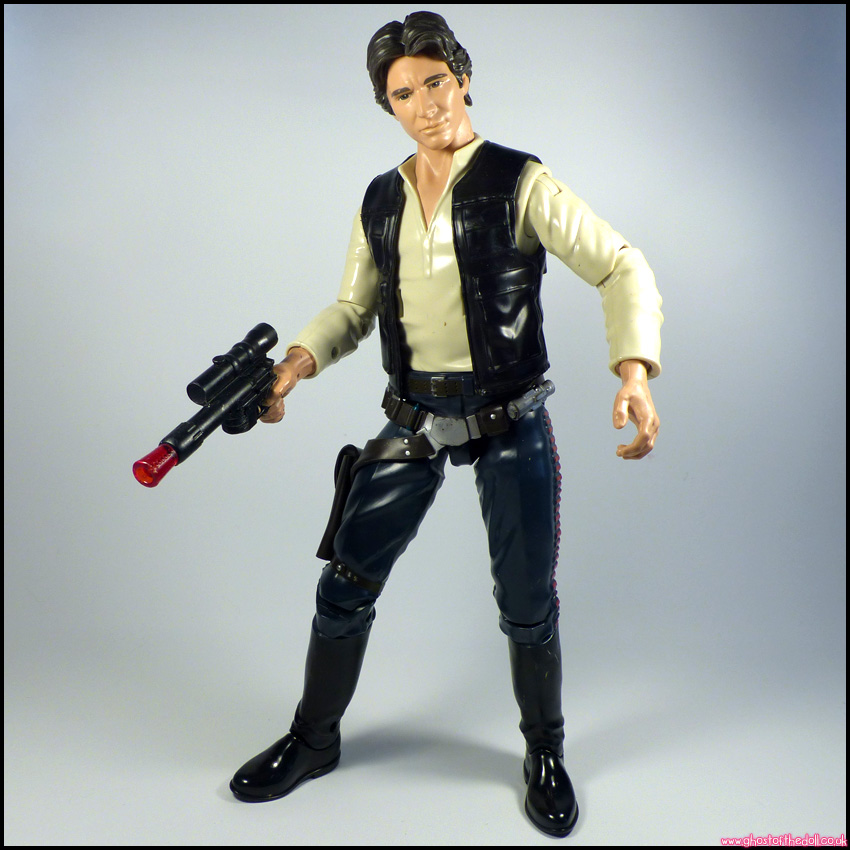 STAR WARS Talking HAN SOLO Lightup Blaster Large 13" Figure (Disney Store 2013)