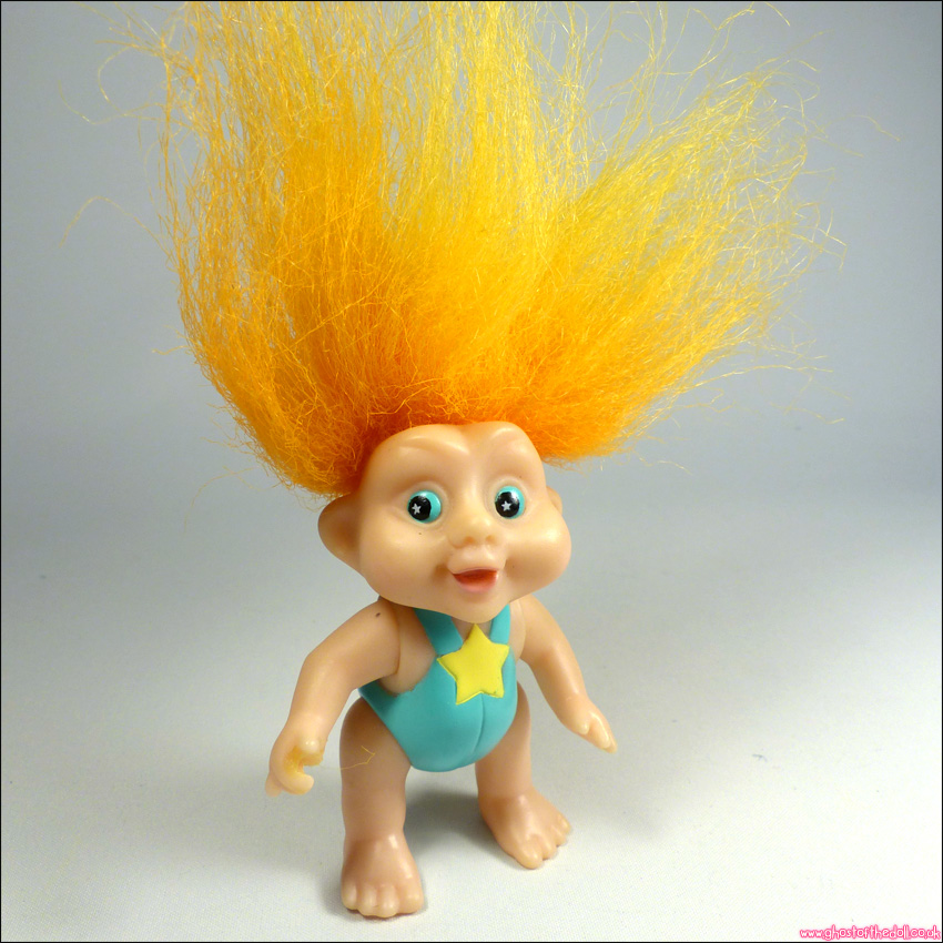 MAGIC TROLL BABIES Vintage JUSTICA Figure Orange (Applause 1991)