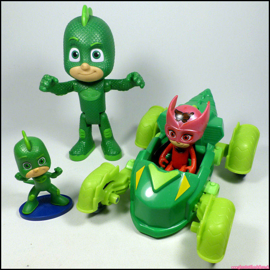 PJ MASKS Bundle GEKKO MOBILE Car TALKING Figure OWLETTE Hero Blast (Just Play)