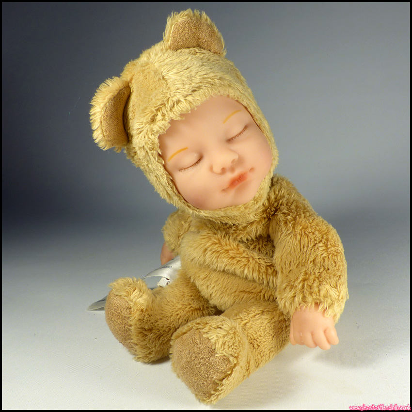 ANNE GEDDES Beanie Plush SLEEPING Baby BEAR Soft Toy 9" Doll (Ovation 2016)