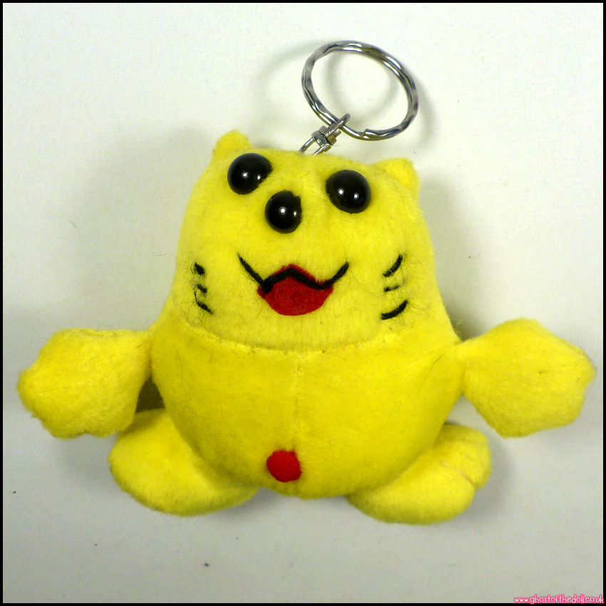 MOON CAT Vintage Plush Yellow 3.5" Keyring (PMS 1990s)