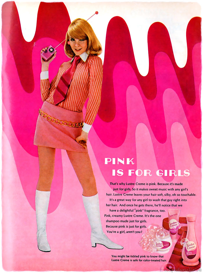 Lustre Creme ~ Hair Care Adverts [1967-1968] “Pink Is For Girls ...