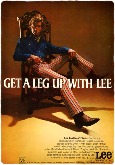 Lee ~ Menswear Adverts [1971-1972] “Get A Leg Up” | Retro Musings