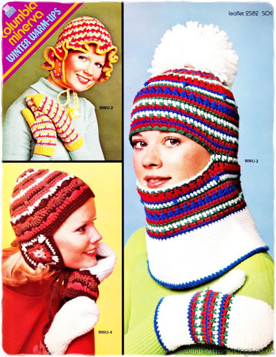 Columbia Minerva Knitting Leaflets ~ Scarves, Hats & Mittens [1967