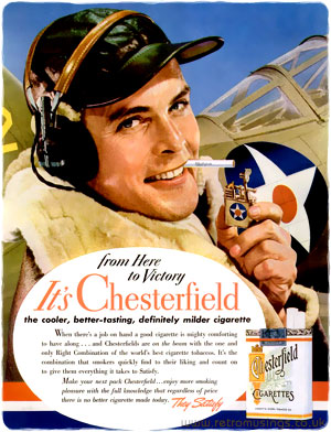 Chesterfield [1942-1945] Cigarette Adverts | Retro Musings