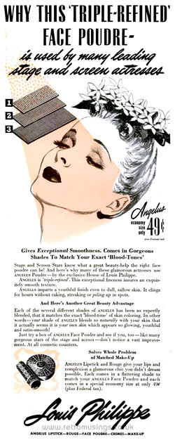 Louis Philippe ~ Makeup Adverts [1946] “Sunbird”
