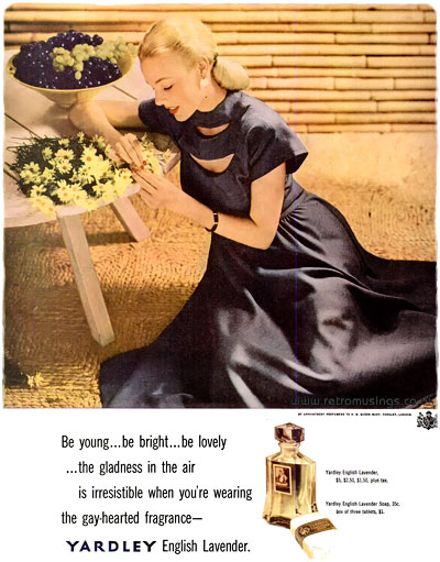 1955 Yardley English Lavender Vintage Ad 1950's Perfume -  Israel