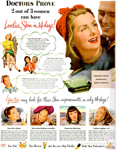 Palmolive ~ Soap Adverts [1945-1948] | Retro Musings