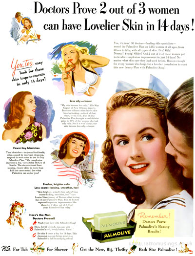 Palmolive ~ Soap Adverts [1945-1948] | Retro Musings