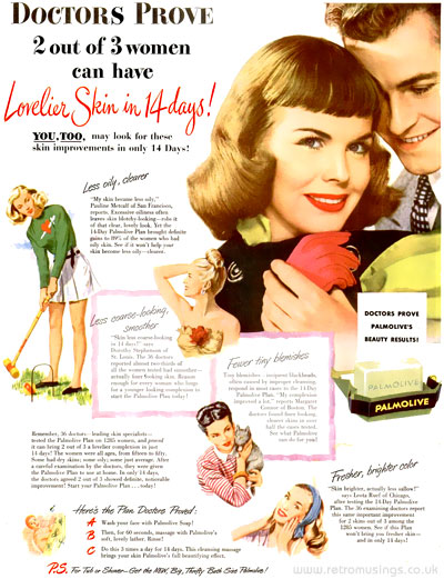 Palmolive ~ Soap Adverts [1945-1948] | Retro Musings