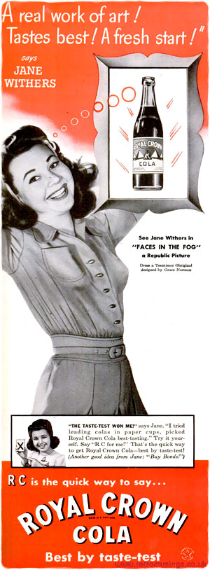 Royal Crown Cola ~ Soda Adverts [1943 1948] Retro Musings