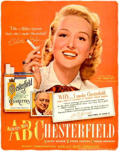 Chesterfield [1945-1950] Cigarette Adverts ~ ABC | Retro Musings