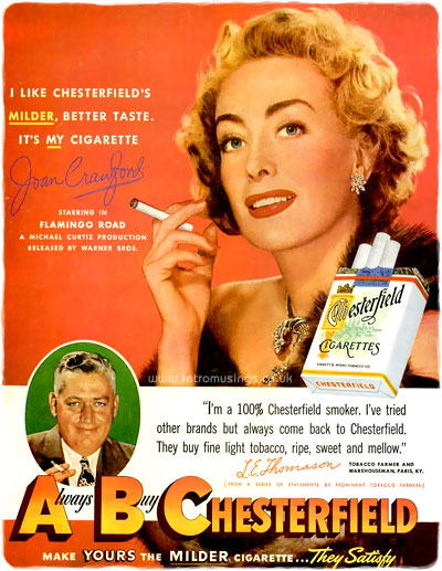 Chesterfield [1945-1950] Cigarette Adverts ~ ABC | Retro Musings