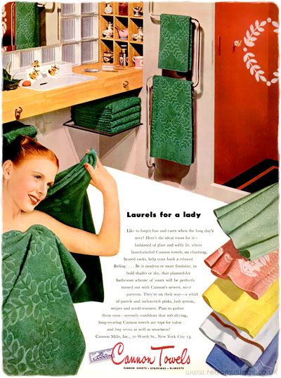 Vintage Cannon Towels Ad from June 1960 Better Homes Gardens