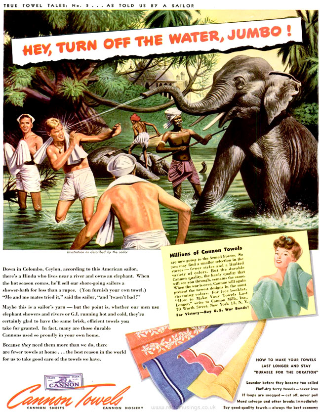 Advertisement for Cannon Towels (LIFE Magazine, June 26, 1944