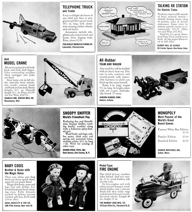 popular toys in 1949