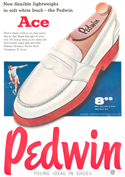 “Pedwin” Brown Shoe Company ~ Men’s Shoe Adverts [1954-1958] | Retro ...