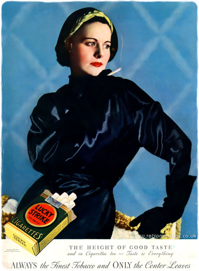 Lucky Strike [1934] Cigarette Adverts ~ The Height of Good Taste ...