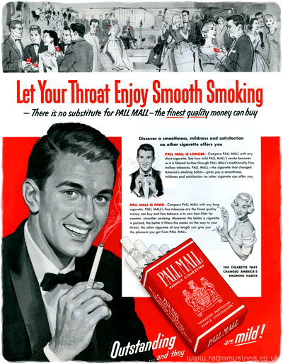Pall Mall [1953-1954] Cigarette Adverts ~ Smooth Smoking | Retro Musings